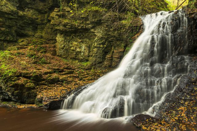 Hareshaw Linn waterfall near Bellingham, Northumberland