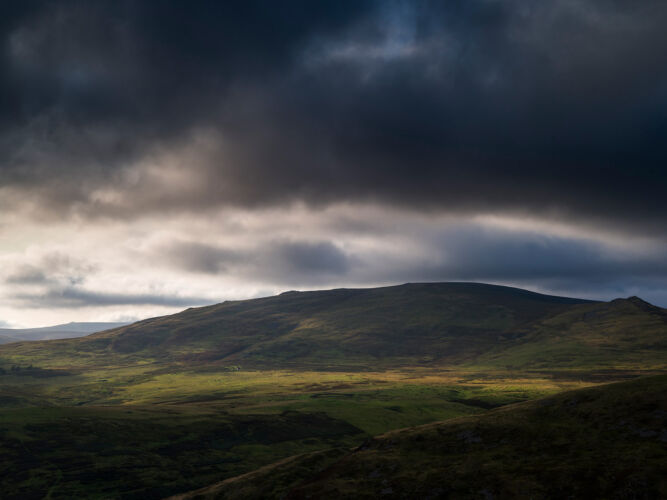 Storm light on Dunmoor Hill