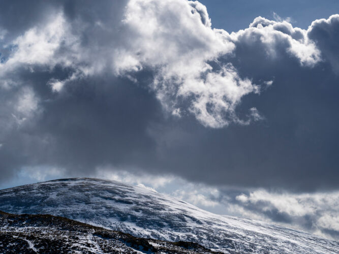 Late winter clouds over Hedgehope